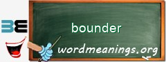 WordMeaning blackboard for bounder
